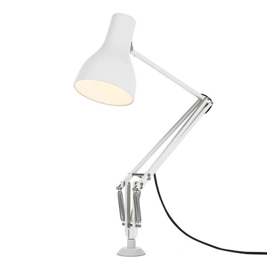 Anglepoise Typ 75 bordslampa skruvfot vit