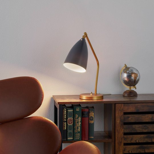 GUBI Gräshoppa bordslampa, antracit