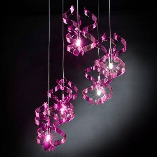 Asymmetrisk taklampa MAGENTA, 3-lågig