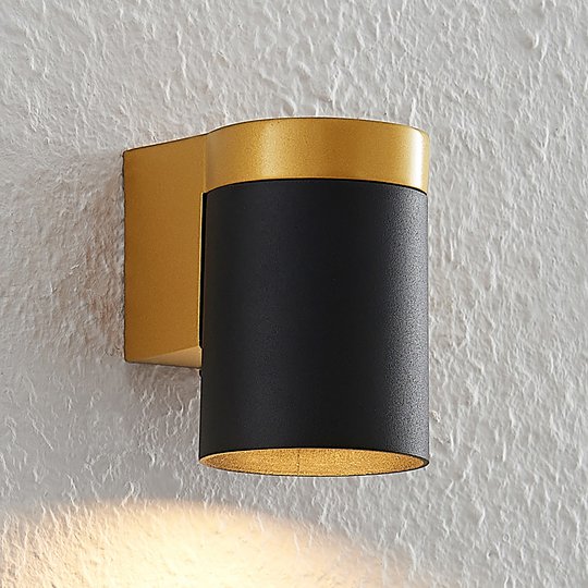 Arcchio Asra vägglampa, 1 lampa, svart