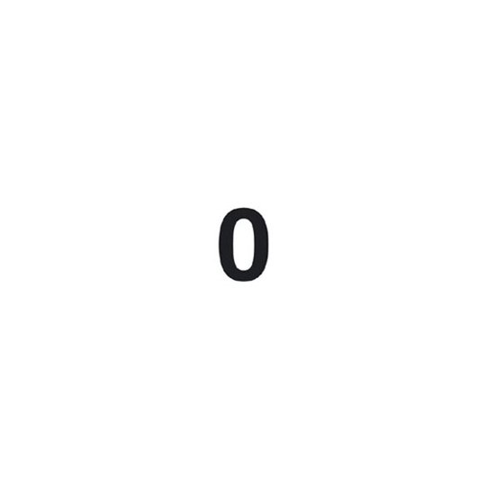 Självhäftande siffra 0