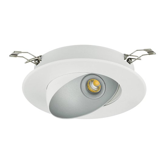 LED-inbyggnadsspot Ronzano 1 vit-silver