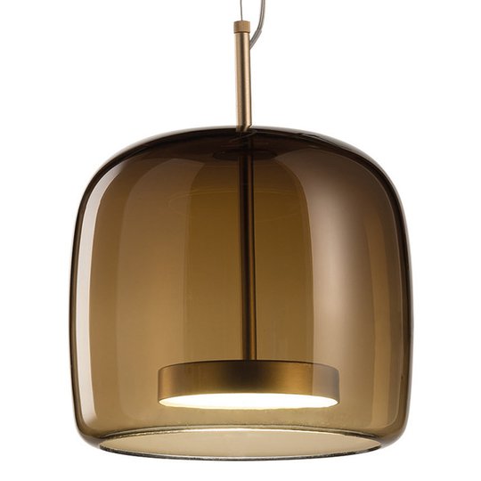 Pendellampa Jube SP 1 P av glas, brunt