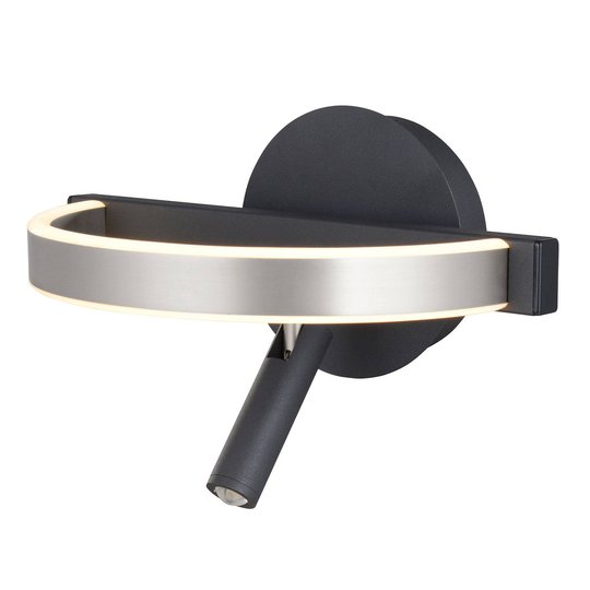 Lucande Matwei LED-vägglampa, ringformad, nickel