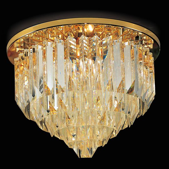 Taklampa Cristalli, 45 cm i guld