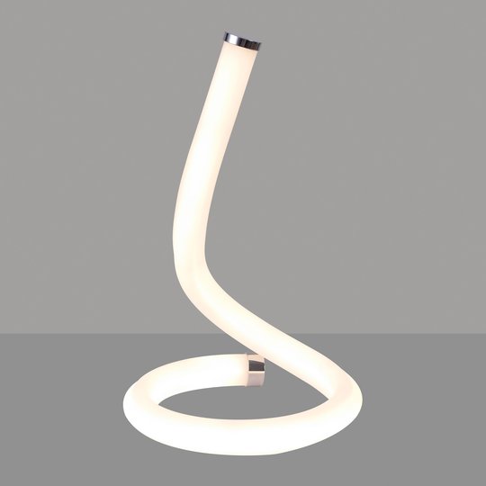 LED-bordslampa Nur Line i krom-vitt