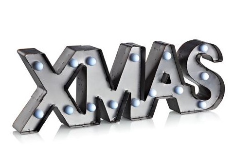 Xmas dekoration metall LED (Grå)