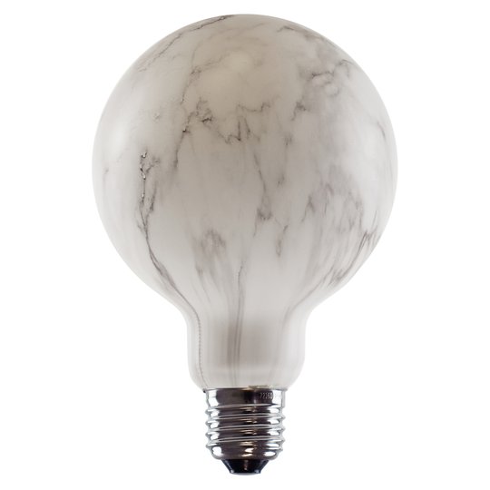 SEGULA LED-globlampa 95 E27 8W marmorlook 4 400 K