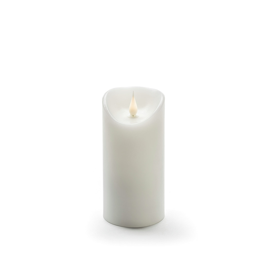 Vaxljus 7,6x15,2cm LED vit (Vit)