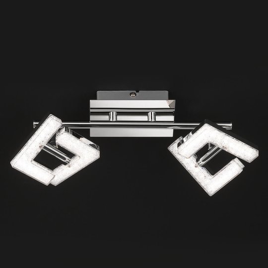 Justerbar LED-taklampa Lea, med kristalleffekt