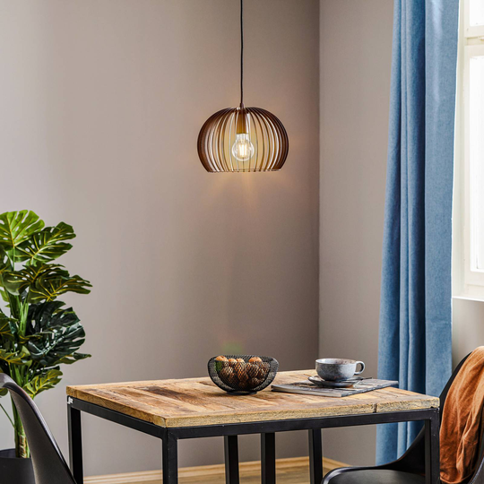 Hänglampa Larus av svart stål, 1 lampa
