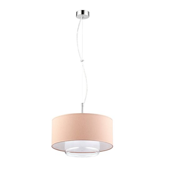 Pendellampa Freya cappucino glas transparent