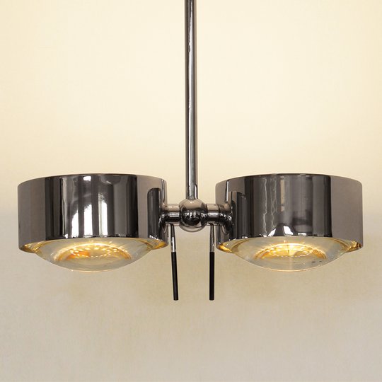 2 ljuskällor Taklampa PUK SIDES, förkromad, 30 cm