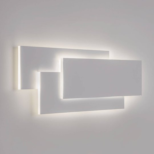 Mycket modern LED-vägglampa Edge i vitt