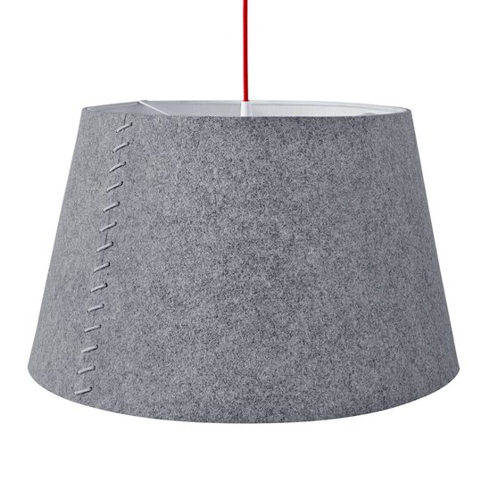 Alice - gråa LED-hänglampa av filt, 50 cm
