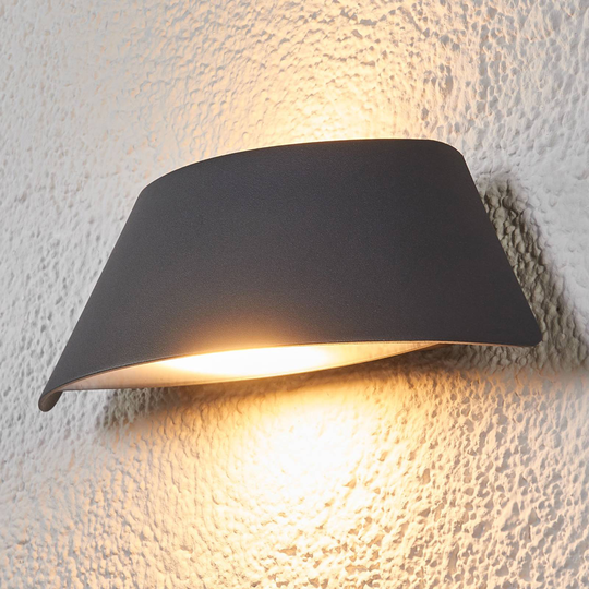 Trapetsformad LED-utomhusvägglampa Glen med IP65