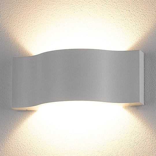 Effektfull LED-utomhusvägglampa Jace, vit