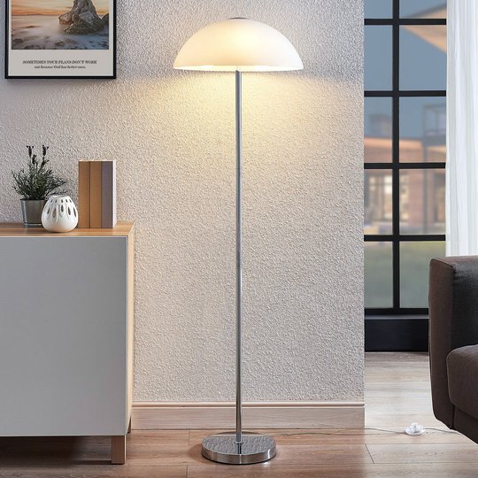 Lucande Lourenco golvlampa i opalglas