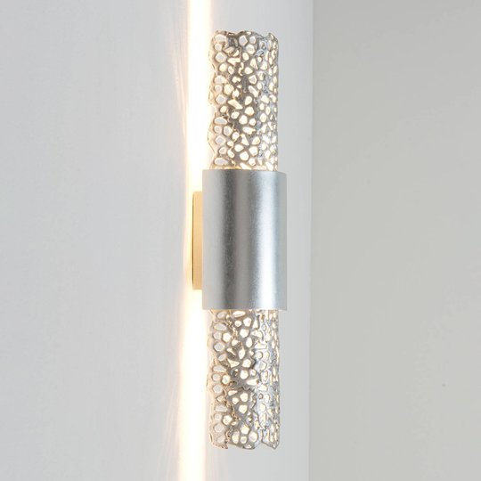Vägglampa Palazzo, 2 lampor, järn silver