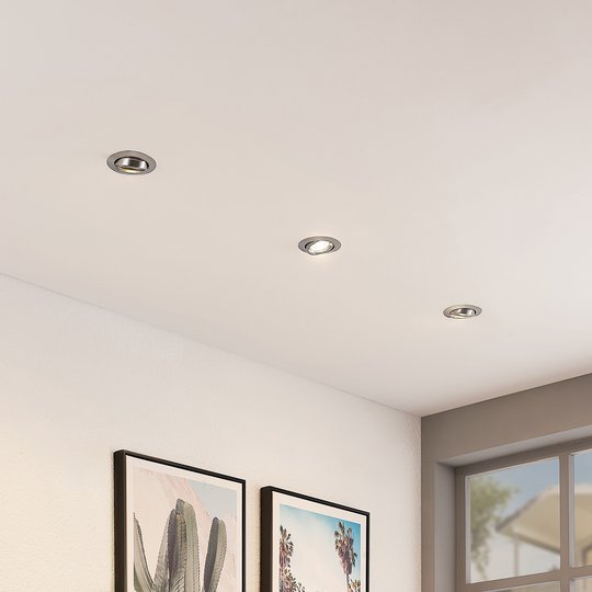 ELC Dakarra inbyggnadslampa 10-set vridbar nickel