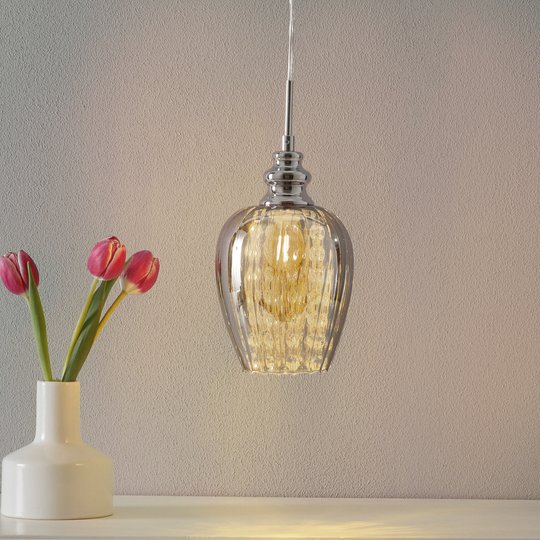 Hänglampa Blues, 1 lampa, rökgrå