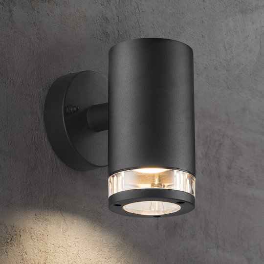 Utomhusvägglampa Birk, 1 lampa svart