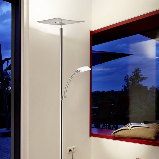 B-Leuchten Modena LED-uplight, nickel matt