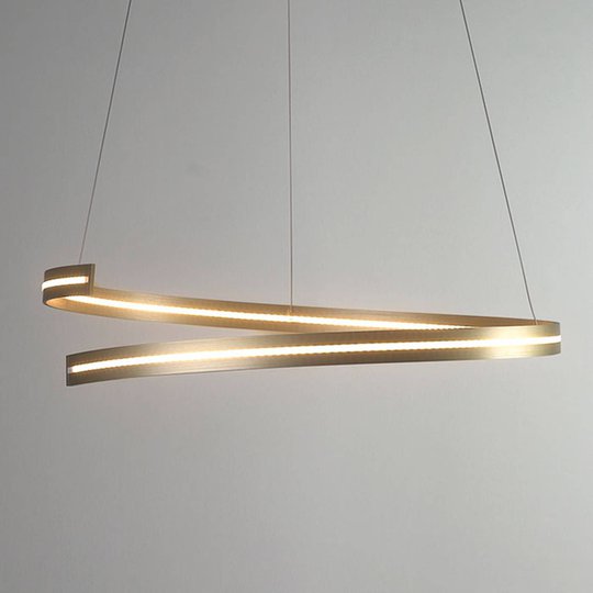 Bopp Break – LED-hänglampa, 70 cm ljust guld