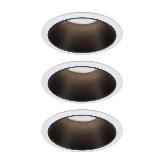 Paulmann Cole LED-spotlight, svart-vit, 3-pack