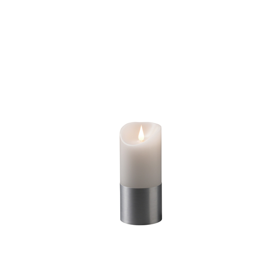 Vaxljus med silverfolie 17,5cm (Silver)