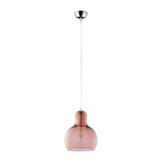 Hänglampa Mango, rosa-transparent/silver