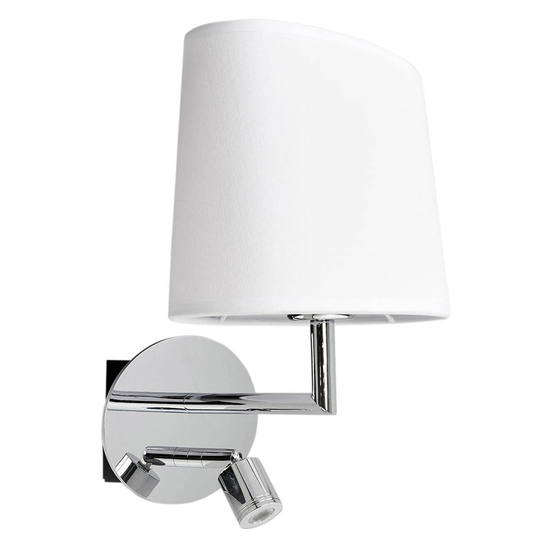 Textilvägglampa Akita med LED-läslampa