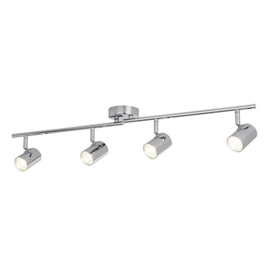 LED-takspotlight Rollo, 4 lampor, krom