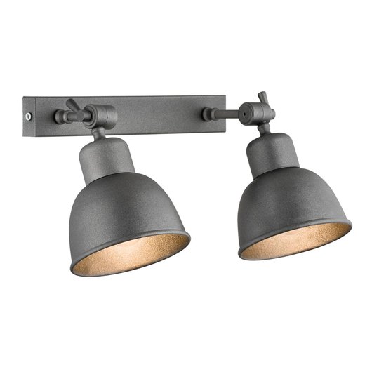 Vägglampa Emoti, 2 lampor, antracit
