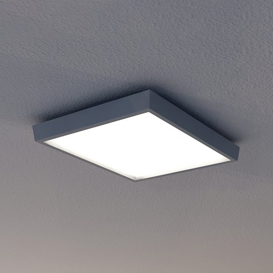 LED-utomhustaklampa IP54, antracit, 27 x 27 cm