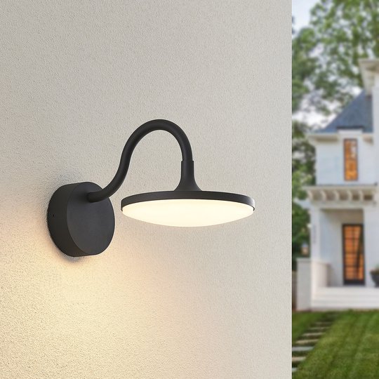Arcchio Fineria LED-utomhusvägglampa aluminium