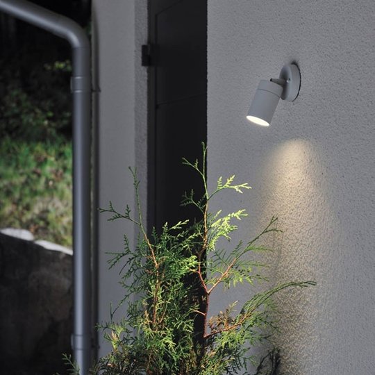 Flexibel utomhusvägglampa NEW MODENA, grå
