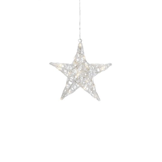 Stjärna akryl LED 32cm (Klar/transparent)