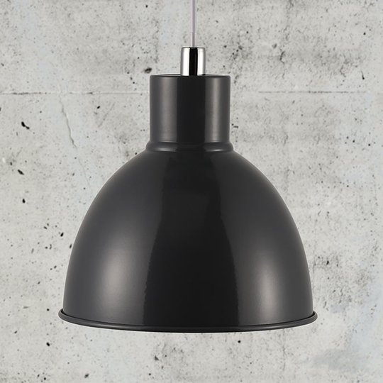 Hänglampa Pop med metallskärm, antracit