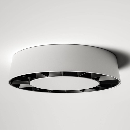 Lucande LED-utomhustaklampa Kelissa vit rund