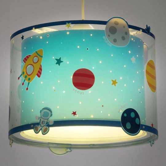 Pendellampa för barn Planets med motiv
