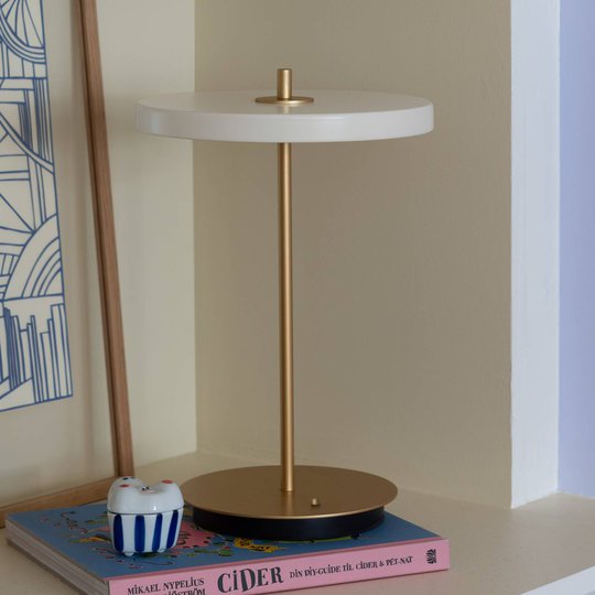 UMAGE LED-bordslampa Asteria move pärlvit