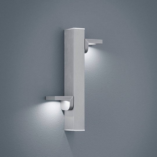 Helestra Arta LED-vägglampa nickel matt/krom