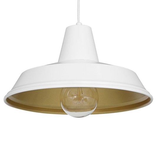 Hänglampa Class, vit/guld