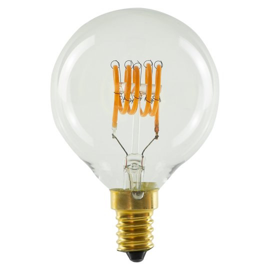 SEGULA LED Mini-globlampa Curved E14 4W klar