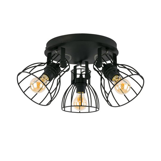 Taklampa Alano, svart, 3 lampor