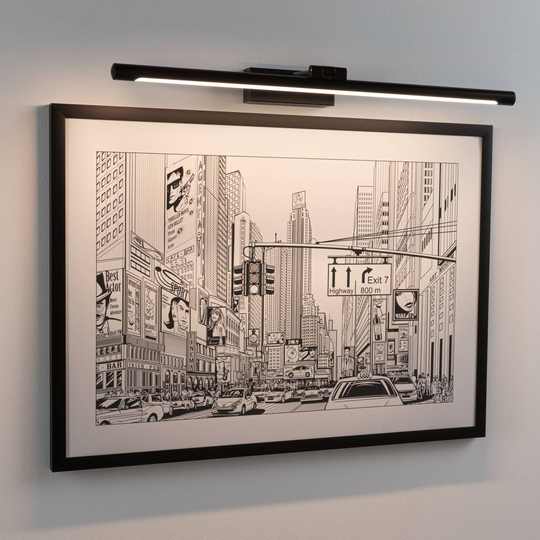 Paulmann Mingo LED-tavelbelysning 61,5 cm svart