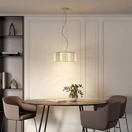 Lucande Alobani LED-hänglampa med kristaller