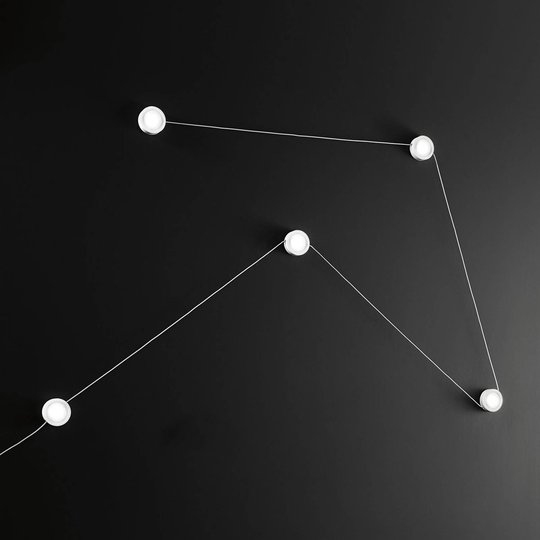LED-vägglampa Giro med strömbrytare, 5 lampor