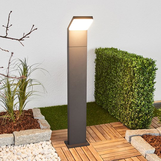 Yolena - grafitgrå LED-pollarelampa, 100 cm